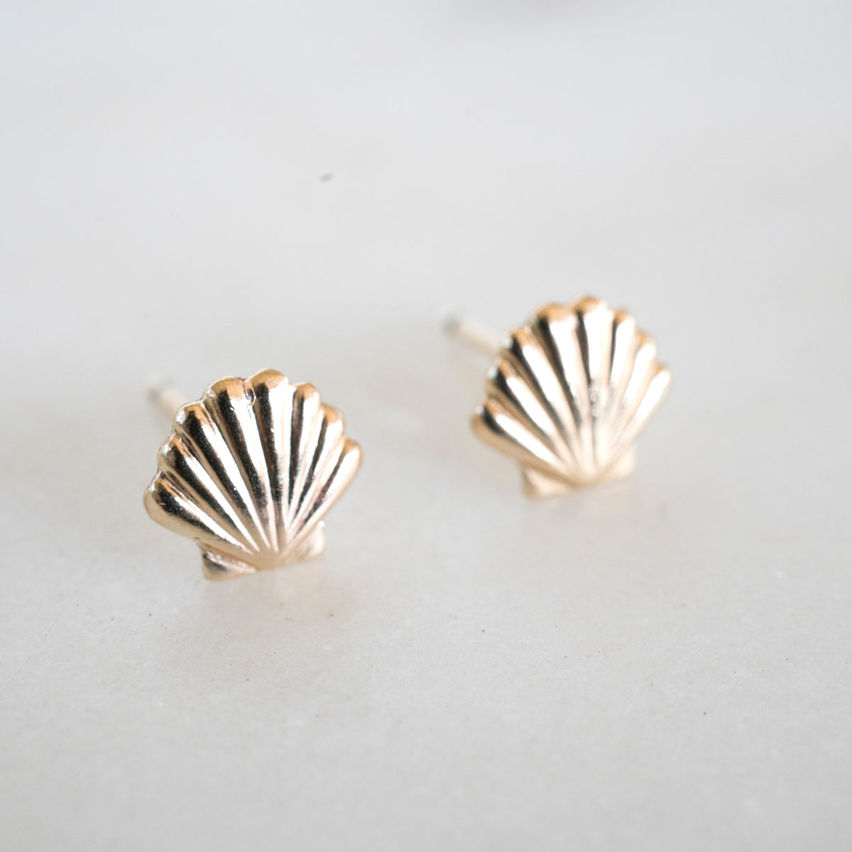Seashell Earrings, Gold Studs, Seashell Studs, Gold Filled Studs, Earrings, Gold Filled Earrings, 14k Gold Studs
