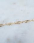 Gold Vintage Bracelet, 14k Gold Bracelet, Simple Gold Bracelet, Chain and Link Bracelet, Bracelet, Chain Bracelet, Dainty Bracelet