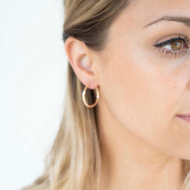 14k Clasp Hoops