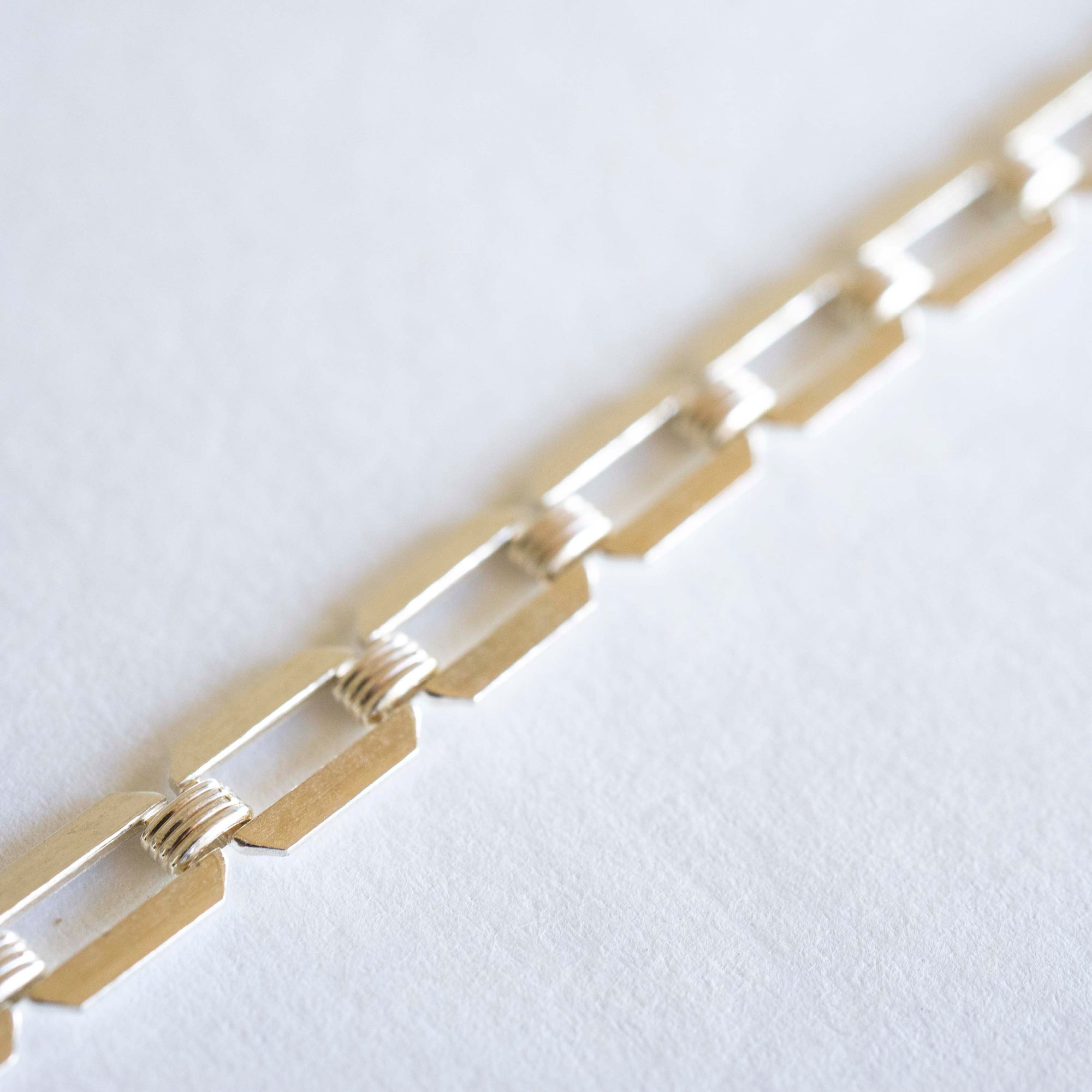 Sterling Silver Retro Bracelet, Sterling Silver Bracelet, Simple Silver Bracelet, Chain and Link Bracelet, Bracelet, Chain Bracelet