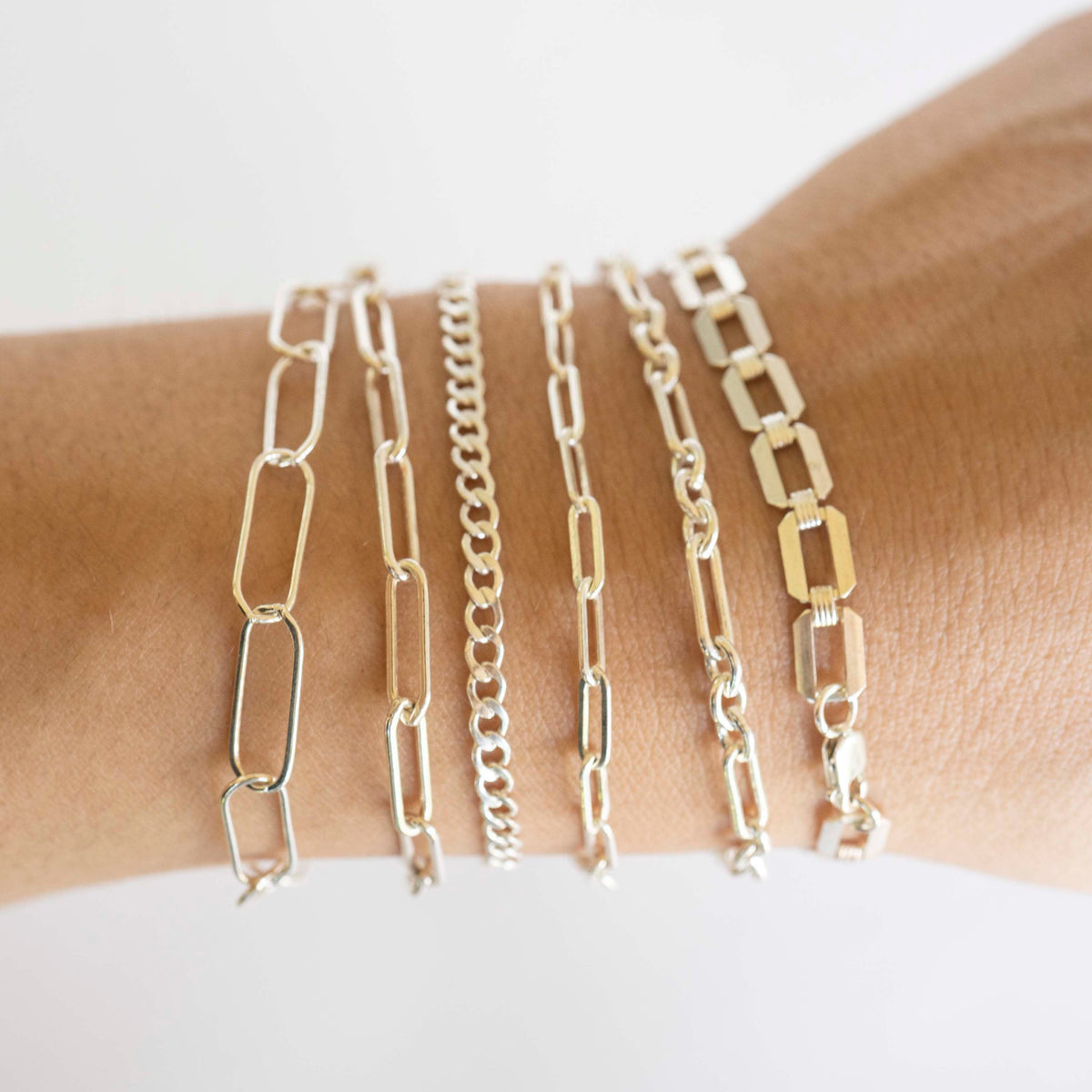Sterling Silver Retro Bracelet, Sterling Silver Bracelet, Simple Silver Bracelet, Chain and Link Bracelet, Bracelet, Chain Bracelet