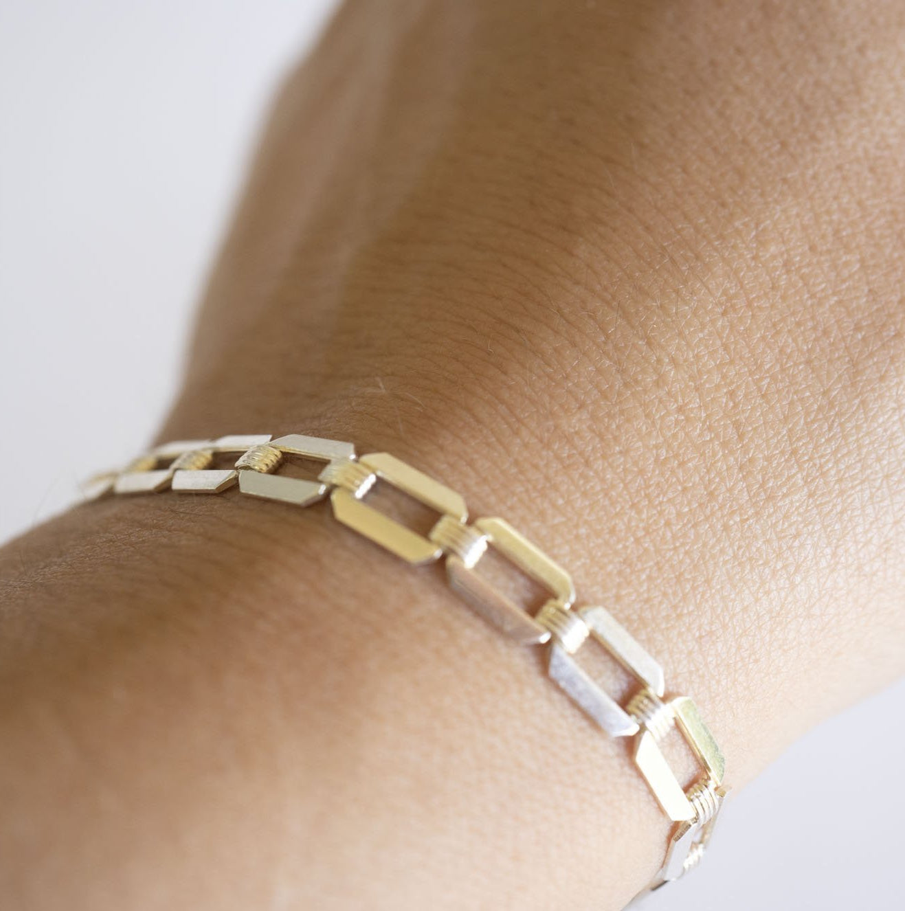Sterling Silver Retro Bracelet, Sterling Silver Bracelet, Simple Silver Bracelet, Chain and Link Bracelet, Bracelet, Chain Bracelet