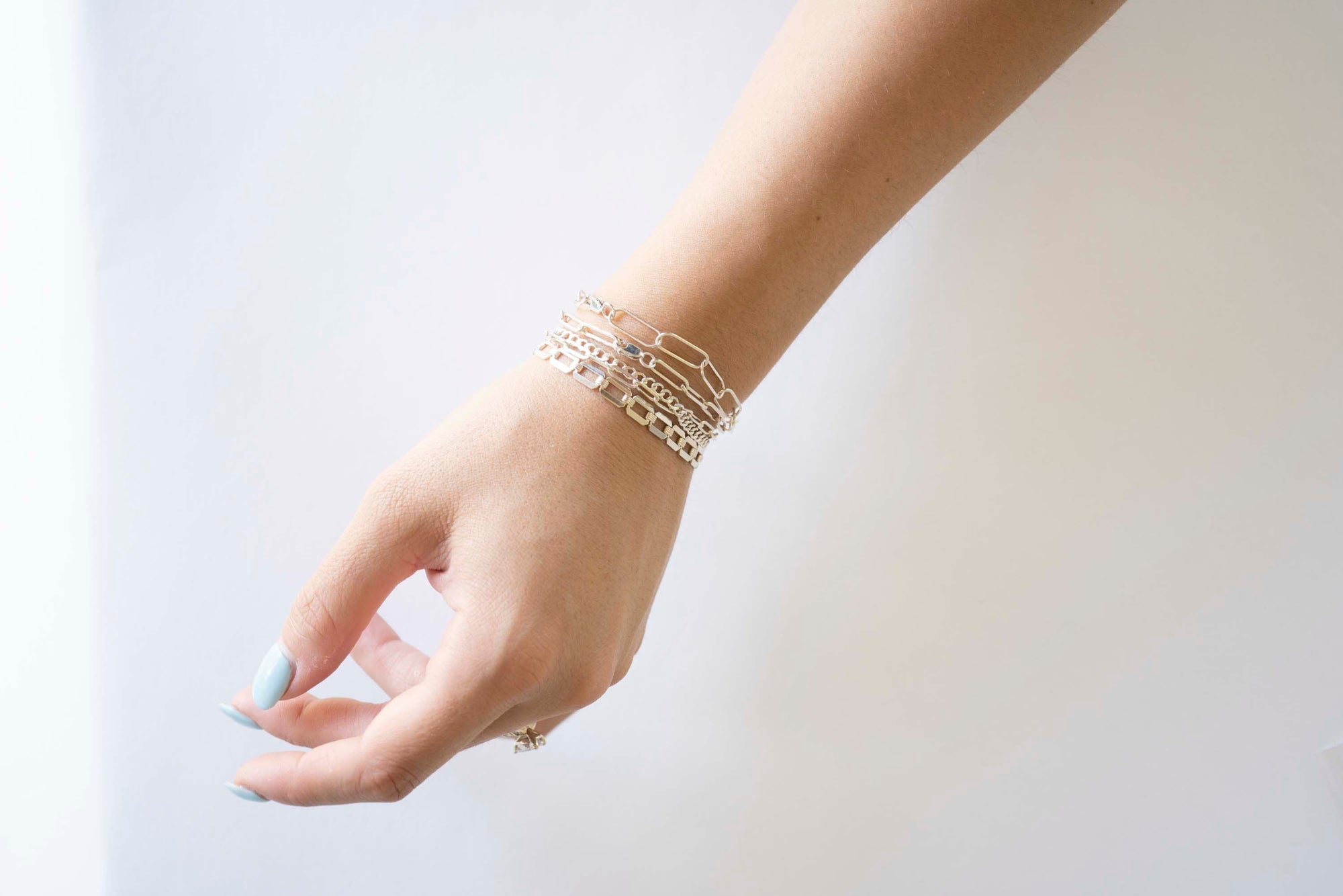 Sterling Silver Retro Bracelet, Sterling Silver Bracelet, Simple Silver Bracelet, Chain and Link Bracelet, Bracelet, Chain Bracelet