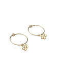 Gold Filled Dainty Flower Hoops