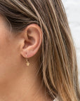 Gold Filled Dainty Butterfly Hoops