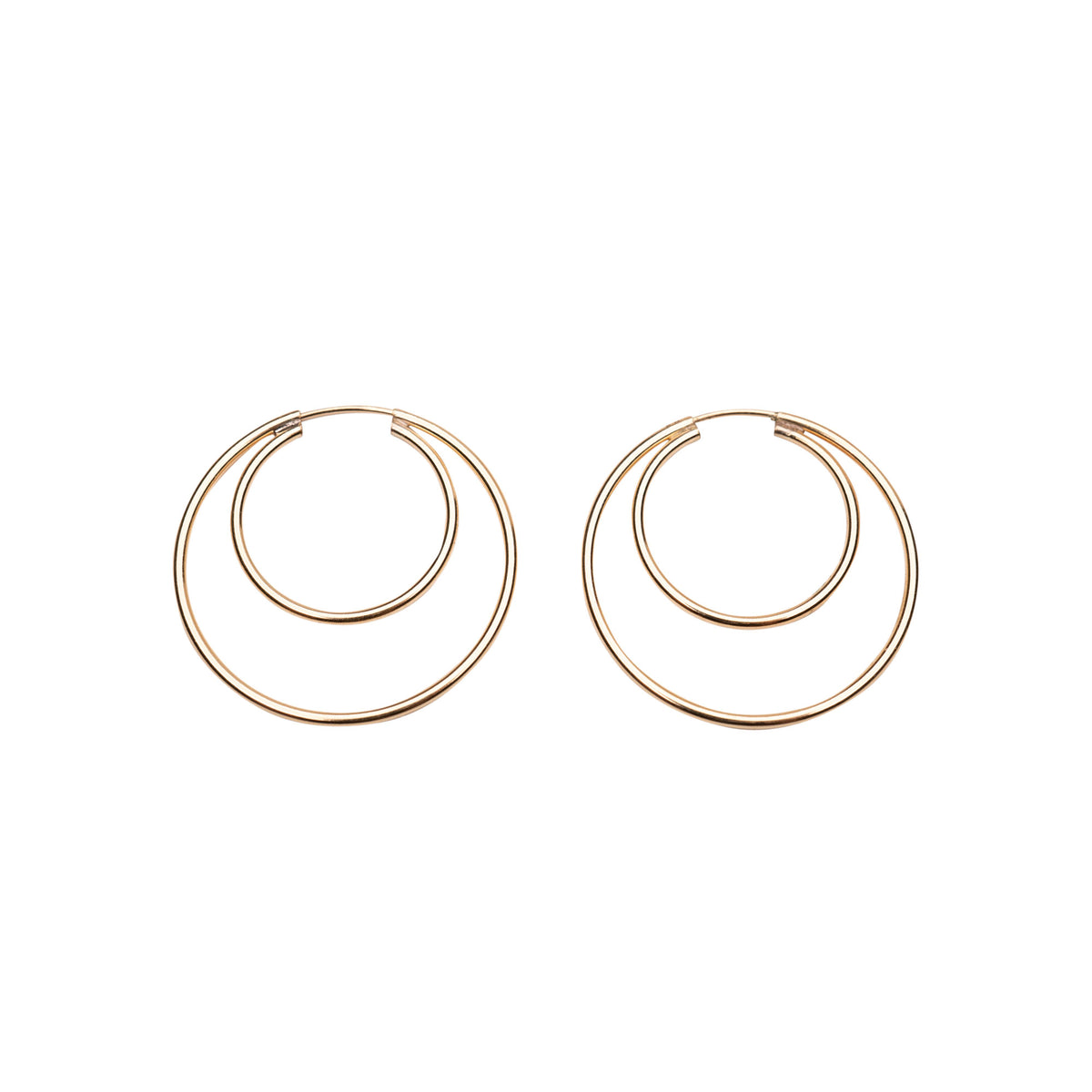 Lightweight gold-filled endless hoops for everyday wear